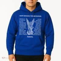 Saint St Michael Prayer Cute Gift Catholic Archangel Christian Hoodie thumb 2