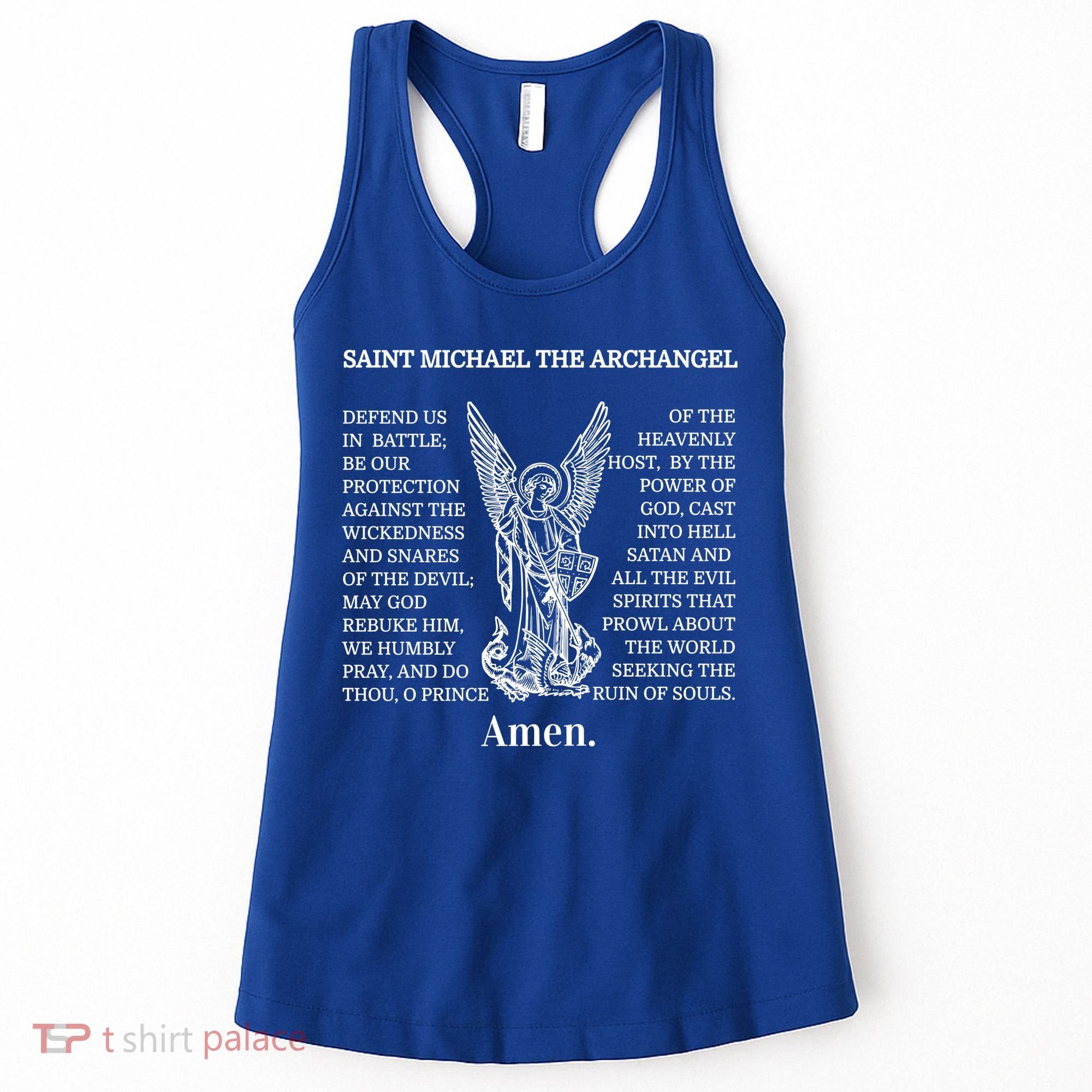 Saint St Michael Prayer Cute Gift Catholic Archangel Christian Women's Tank Top