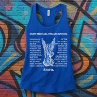 Saint St Michael Prayer Cute Gift Catholic Archangel Christian Women's Tank Top thumb 3