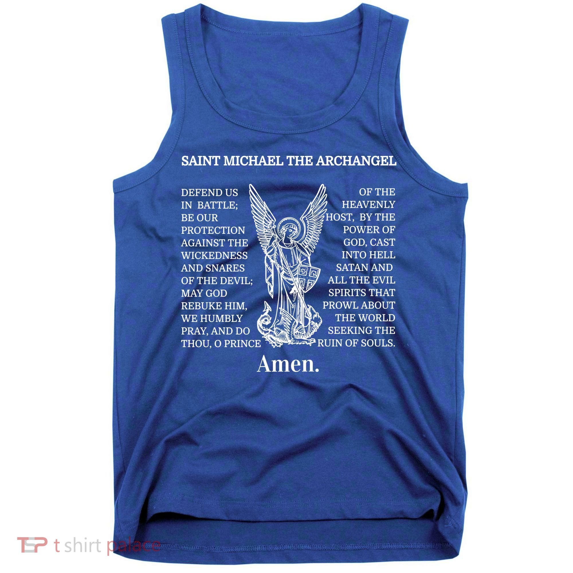Saint St Michael Prayer Cute Gift Catholic Archangel Christian Tank Top