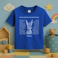 Saint St Michael Prayer Cute Gift Catholic Archangel Christian Toddler T-Shirt thumb 3