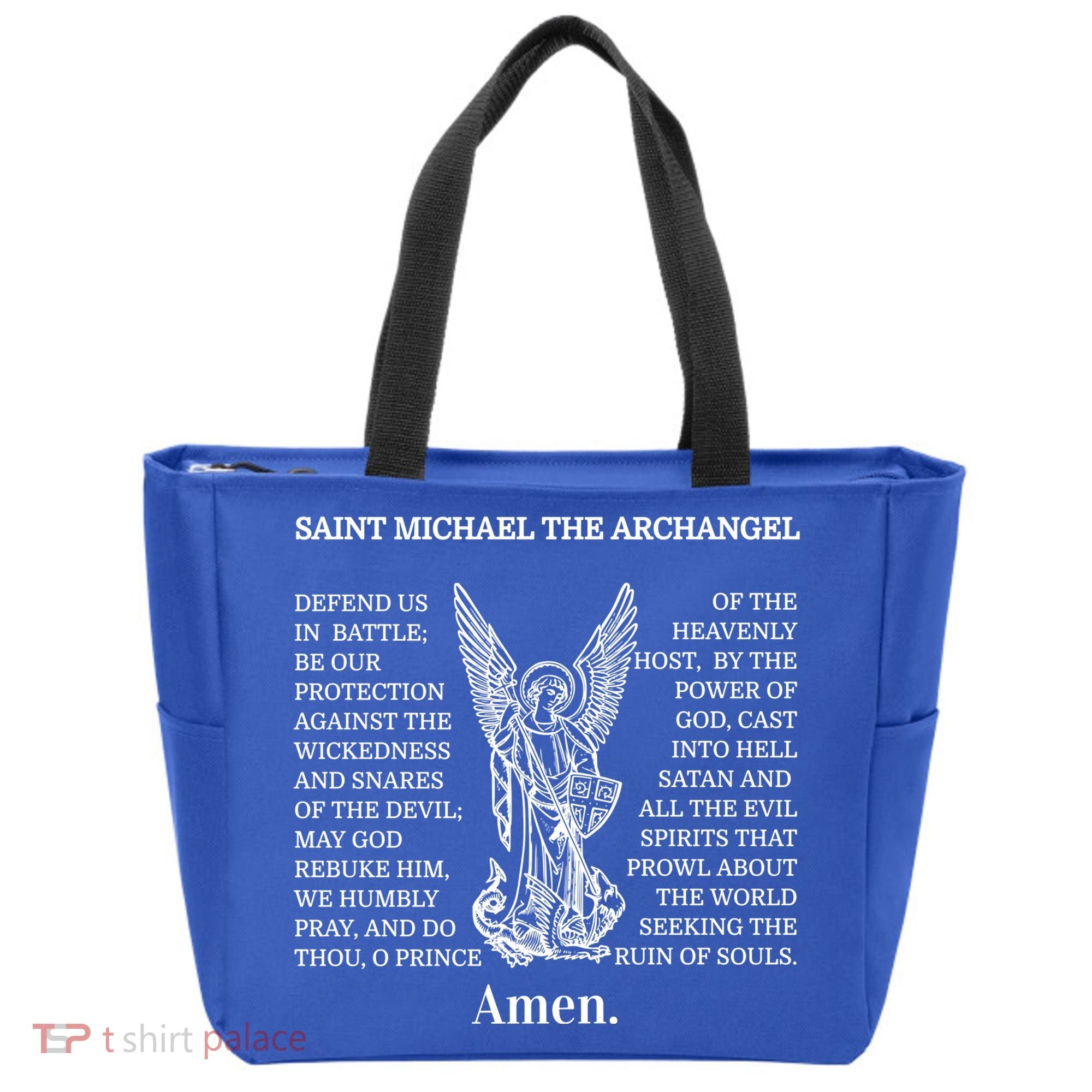 Saint St Michael Prayer Cute Gift Catholic Archangel Christian Tote Bag