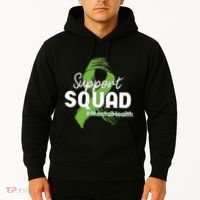 Support Squad Mental Health Awareness Lime Green Ribbon Hoodie thumb 2