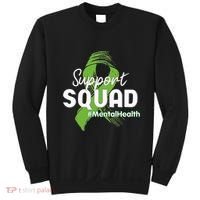 Support Squad Mental Health Awareness Lime Green Ribbon Sweatshirt thumb 0