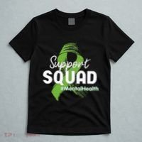 Support Squad Mental Health Awareness Lime Green Ribbon T-Shirt thumb 5