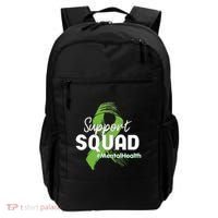 Support Squad Mental Health Awareness Lime Green Ribbon Backpack thumb 0