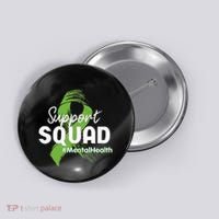 Support Squad Mental Health Awareness Lime Green Ribbon Button thumb 0