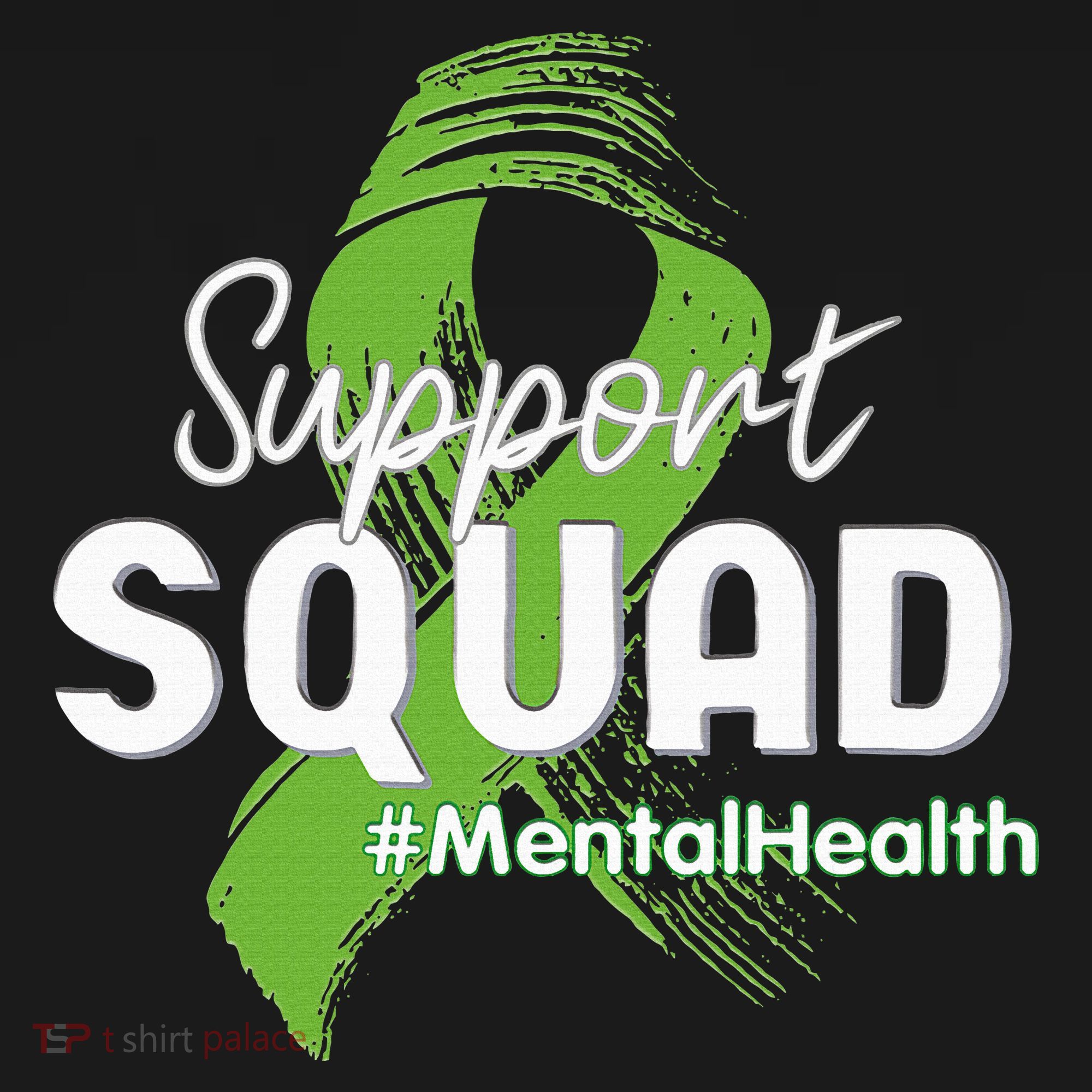 Support Squad Mental Health Awareness Lime Green Ribbon Women's Hoodie