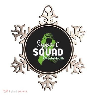 Support Squad Mental Health Awareness Lime Green Ribbon Ornament