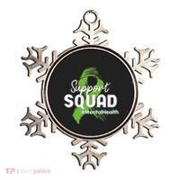 Support Squad Mental Health Awareness Lime Green Ribbon Ornament thumb 0