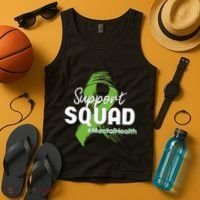 Support Squad Mental Health Awareness Lime Green Ribbon Tank Top thumb 4