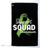 Support Squad Mental Health Awareness Lime Green Ribbon Golf Towel thumb 0