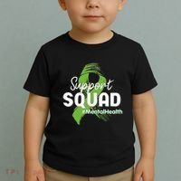Support Squad Mental Health Awareness Lime Green Ribbon Toddler T-Shirt thumb 2