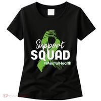 Support Squad Mental Health Awareness Lime Green Ribbon Women's T-Shirt thumb 0