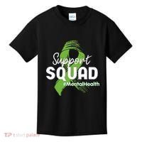 Support Squad Mental Health Awareness Lime Green Ribbon Kids T-Shirt thumb 0