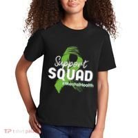 Support Squad Mental Health Awareness Lime Green Ribbon Kids T-Shirt thumb 2