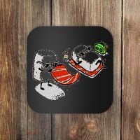 Summer Sushi Maki Nigiri Beach Sun Food Japanese Funny Gift Gift Coaster thumb 0