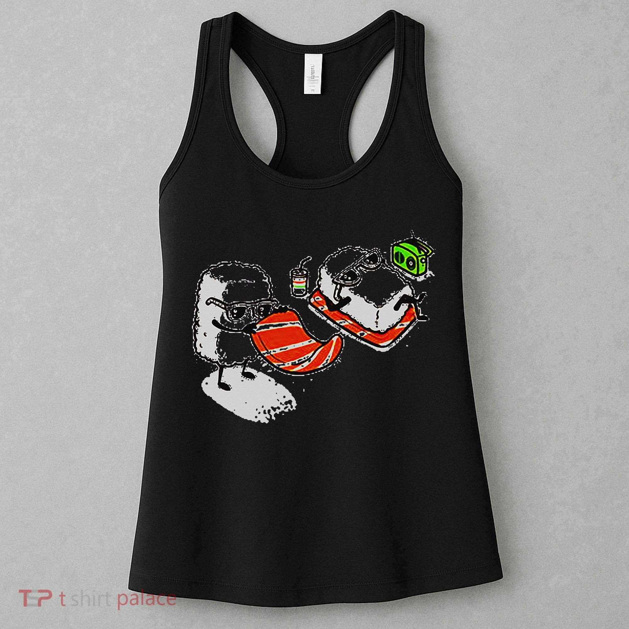 Summer Sushi Maki Nigiri Beach Sun Food Japanese Funny Gift Gift Women's Tank Top
