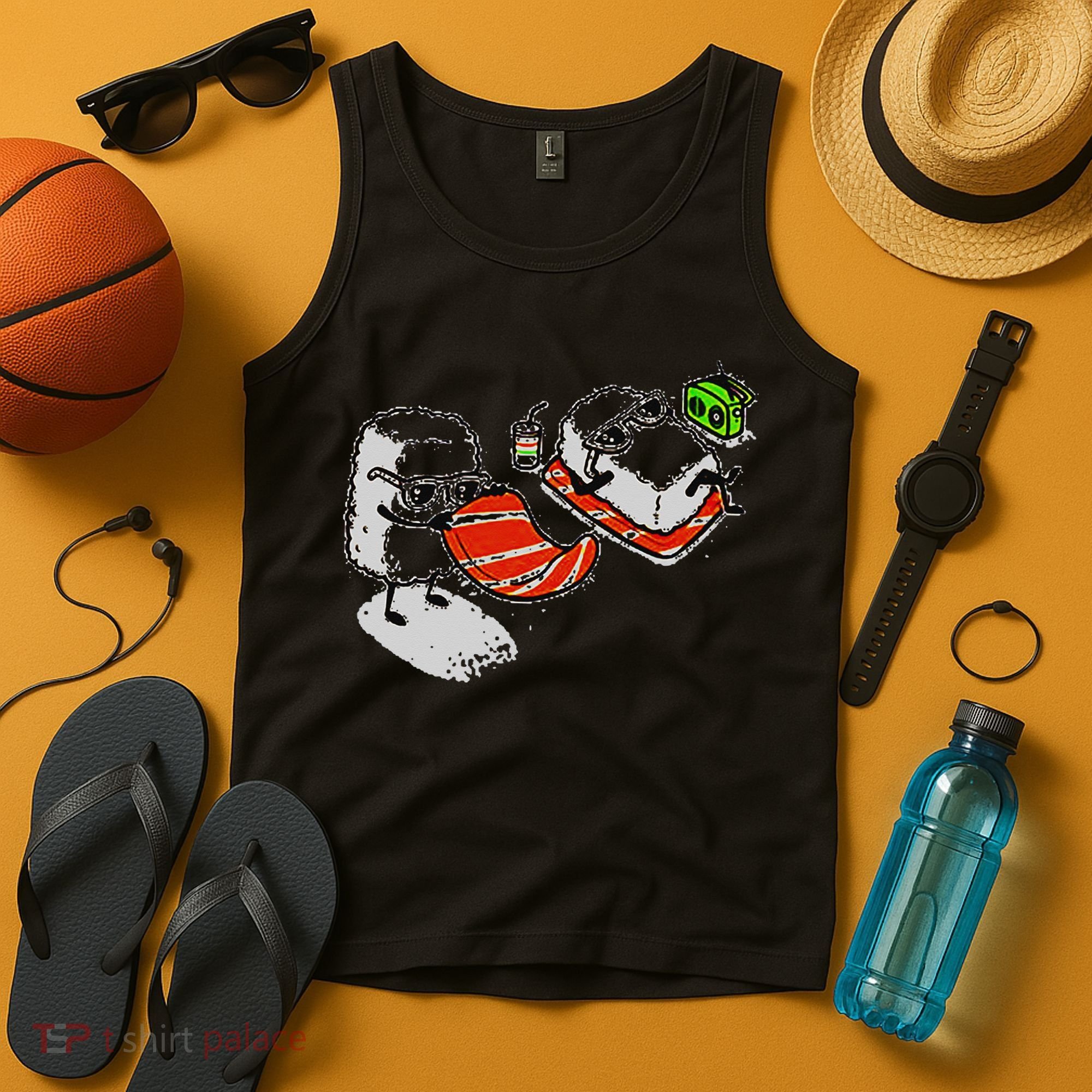 Summer Sushi Maki Nigiri Beach Sun Food Japanese Funny Gift Gift Tank Top