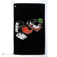 Summer Sushi Maki Nigiri Beach Sun Food Japanese Funny Gift Gift Golf Towel thumb 0