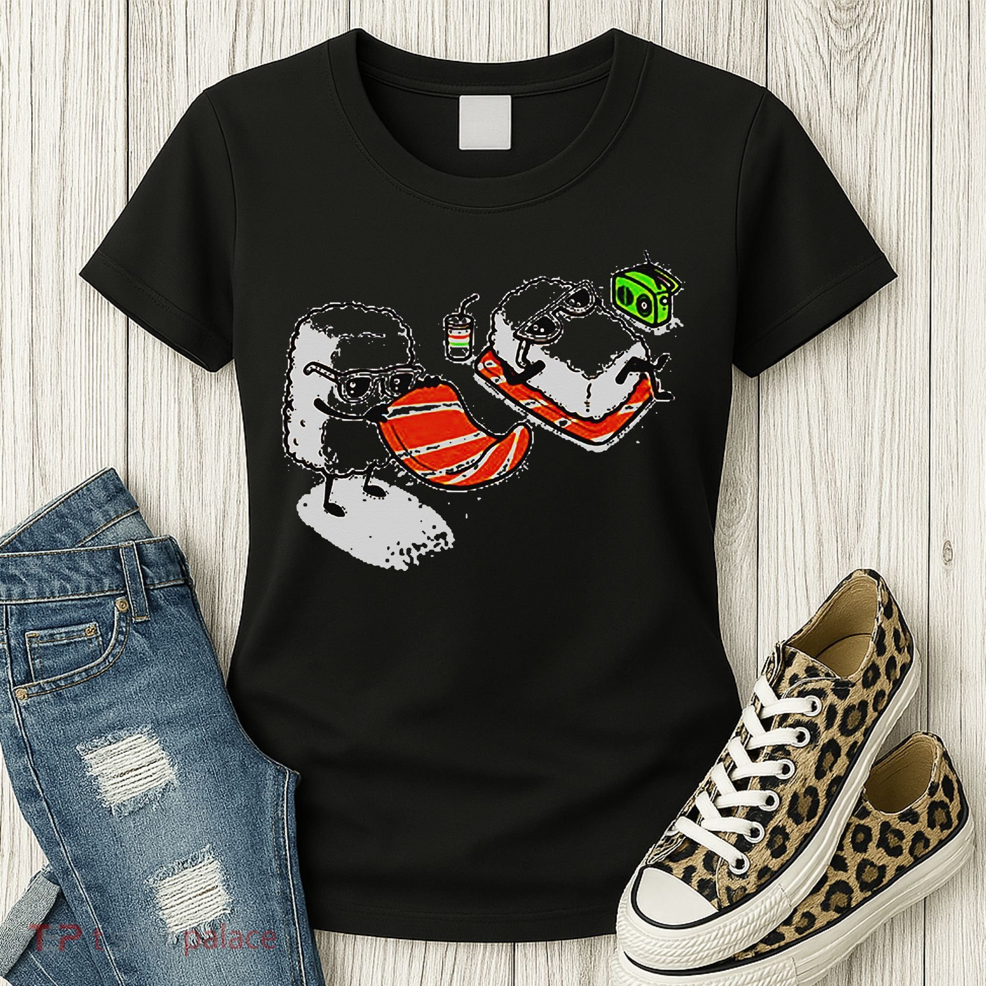Summer Sushi Maki Nigiri Beach Sun Food Japanese Funny Gift Gift Women's T-Shirt