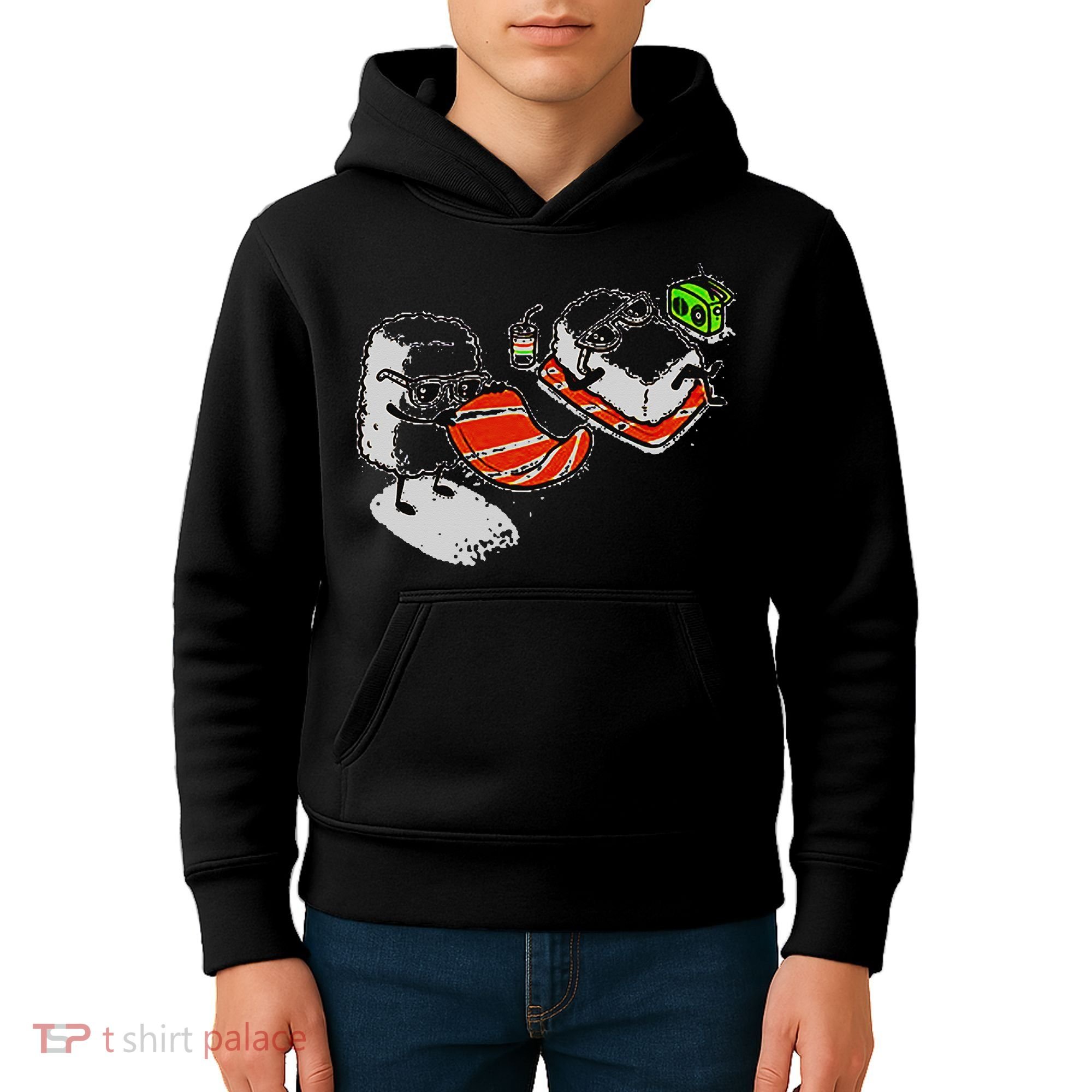 Summer Sushi Maki Nigiri Beach Sun Food Japanese Funny Gift Gift Kids Hoodie