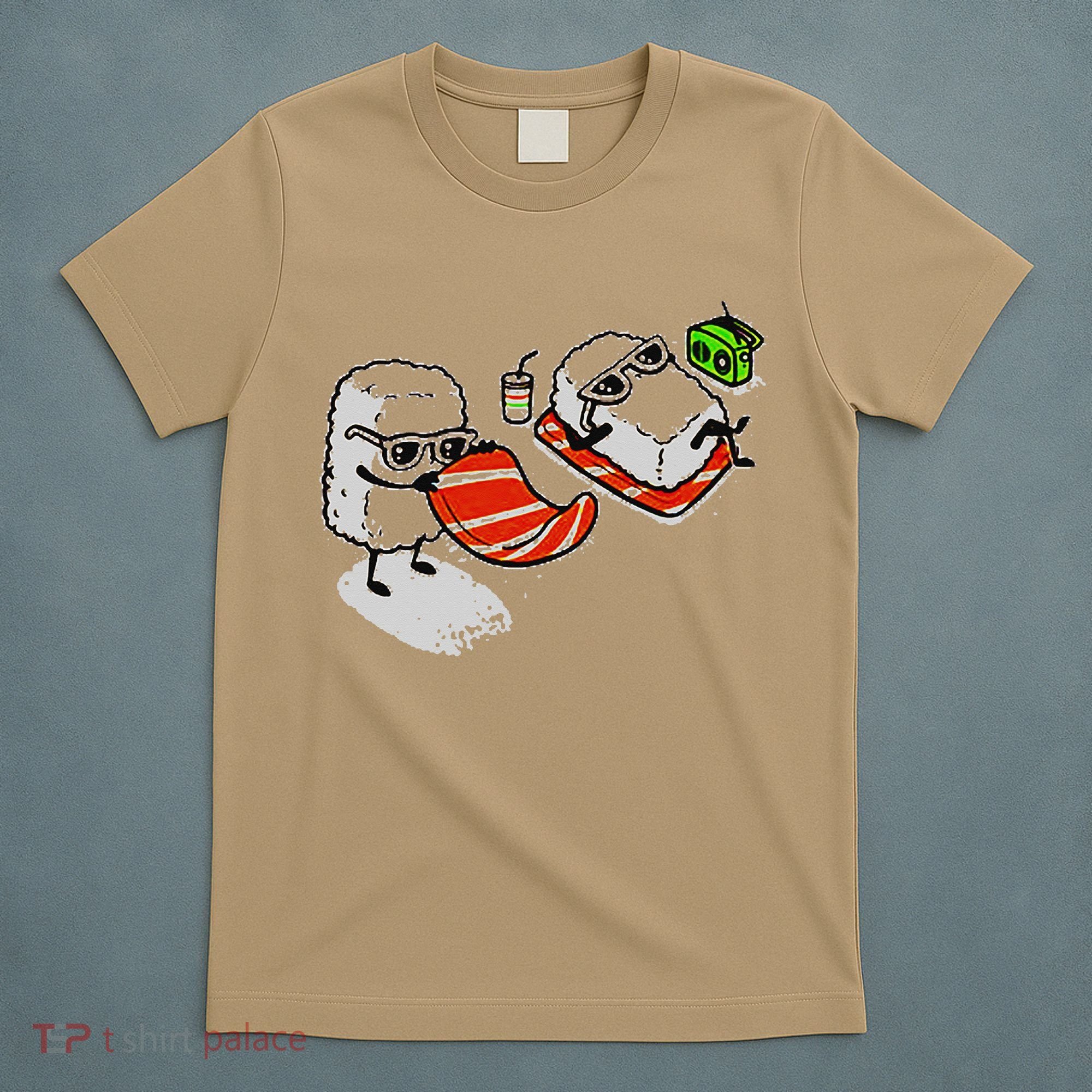 Summer Sushi Maki Nigiri Beach Sun Food Japanese Funny Gift Gift T-Shirt