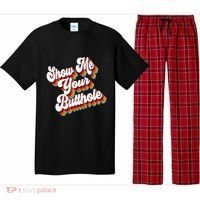 Sarcastic Show Me Your Butthole Pajama Set thumb 0