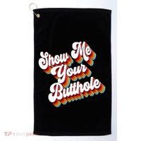 Sarcastic Show Me Your Butthole Golf Towel thumb 0