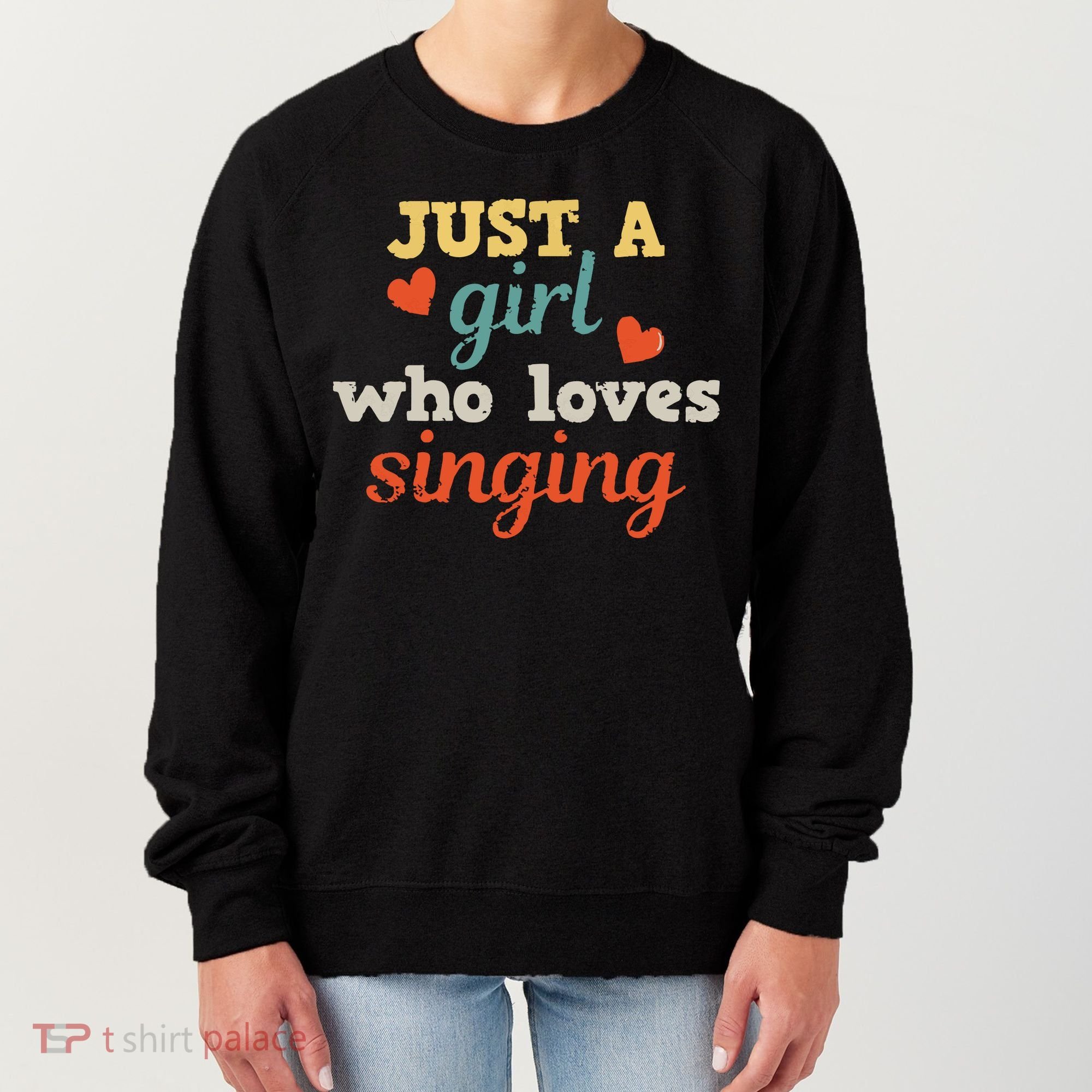 Singing Singer Music Musical Girl Retro Gift Women's Sweatshirt