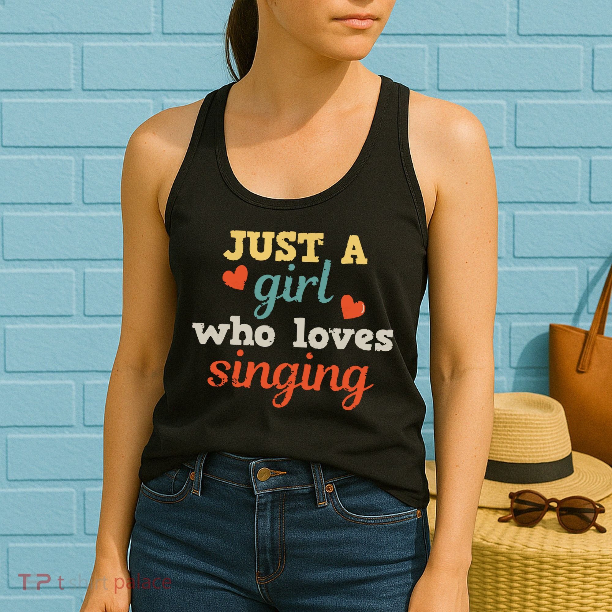 Singing Singer Music Musical Girl Retro Gift Women's Tank Top