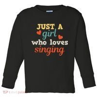 Singing Singer Music Musical Girl Retro Gift Toddler Long Sleeve Shirt thumb 0