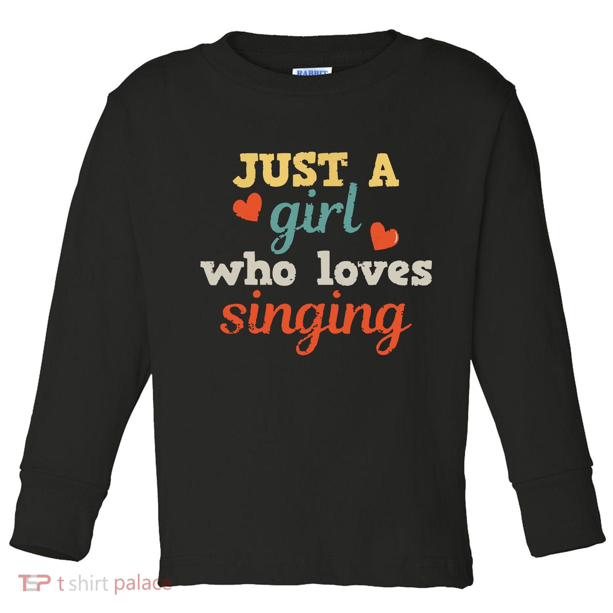 Singing Singer Music Musical Girl Retro Gift Toddler Long Sleeve Shirt