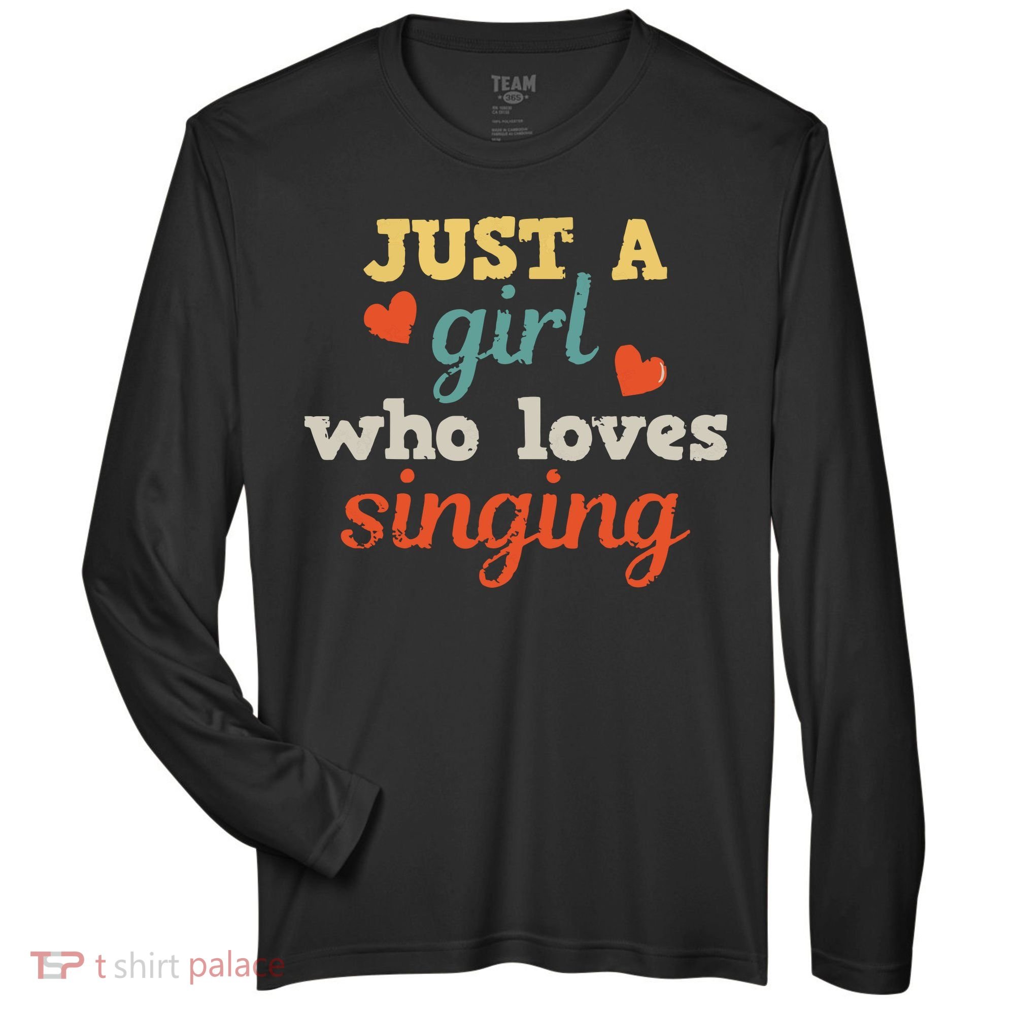 Singing Singer Music Musical Girl Retro Gift Zone Performance Long-Sleeve T-Shirt