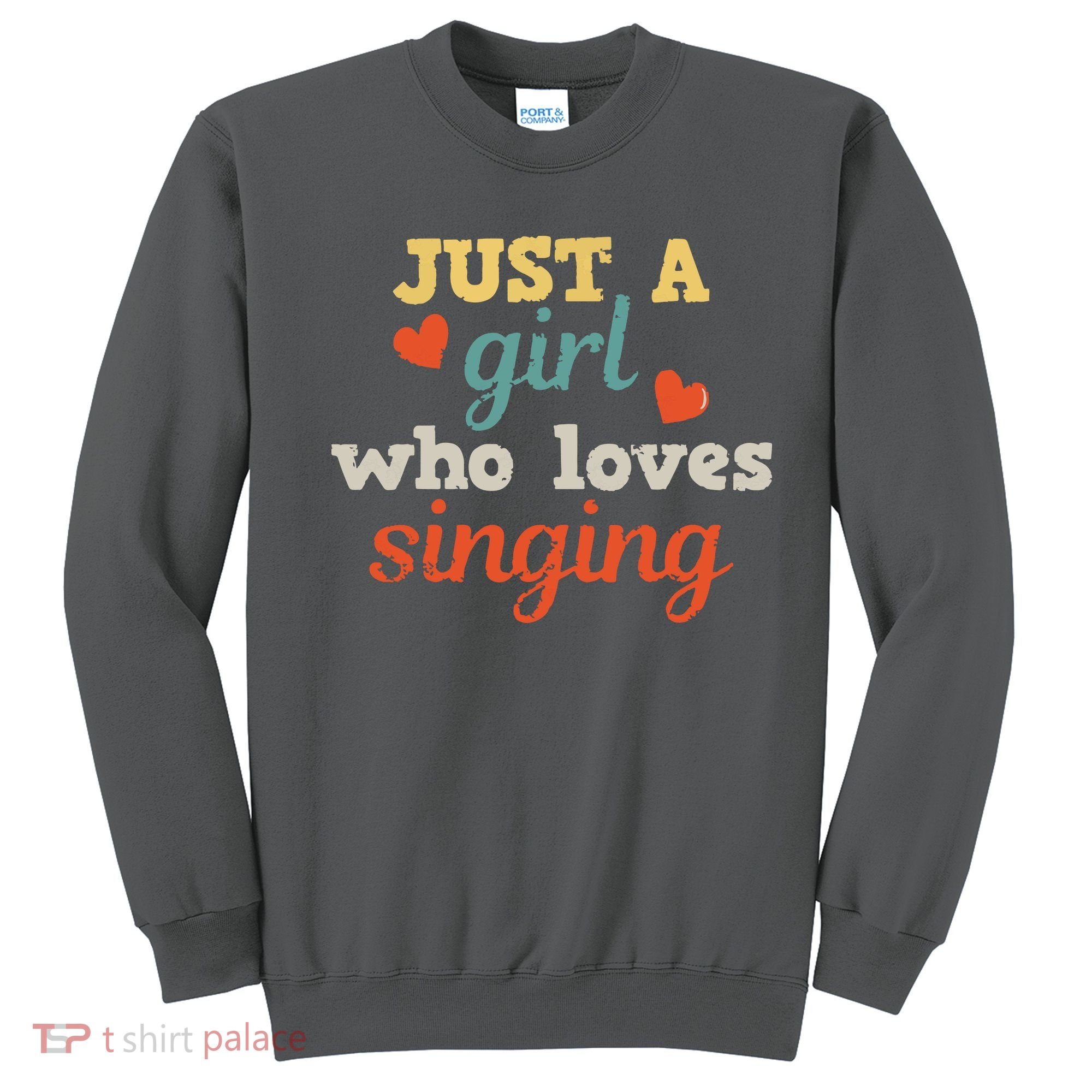 Singing Singer Music Musical Girl Retro Gift Sweatshirt