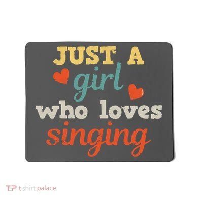 Singing Singer Music Musical Girl Retro Gift Mousepad