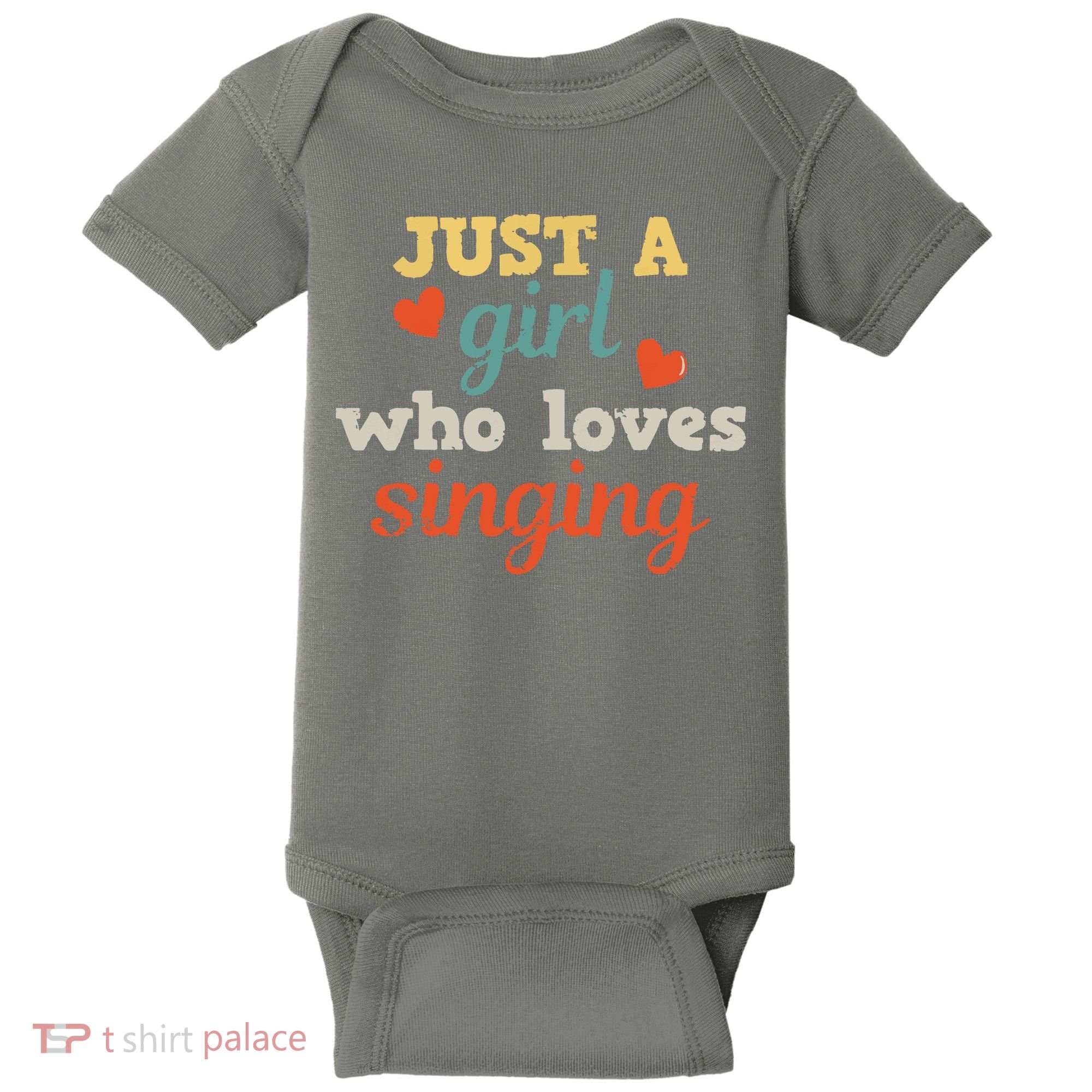 Singing Singer Music Musical Girl Retro Gift Baby Bodysuit