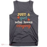 Singing Singer Music Musical Girl Retro Gift Tank Top thumb 0