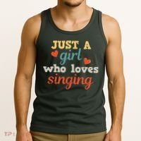 Singing Singer Music Musical Girl Retro Gift Tank Top thumb 3