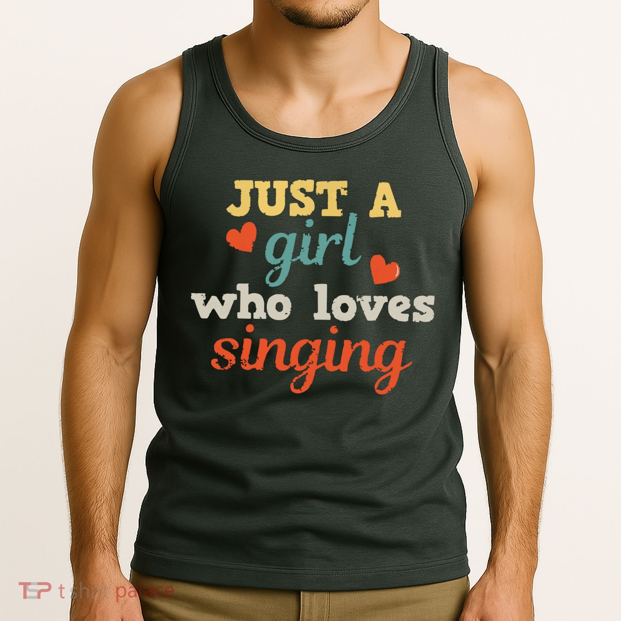 Singing Singer Music Musical Girl Retro Gift Tank Top