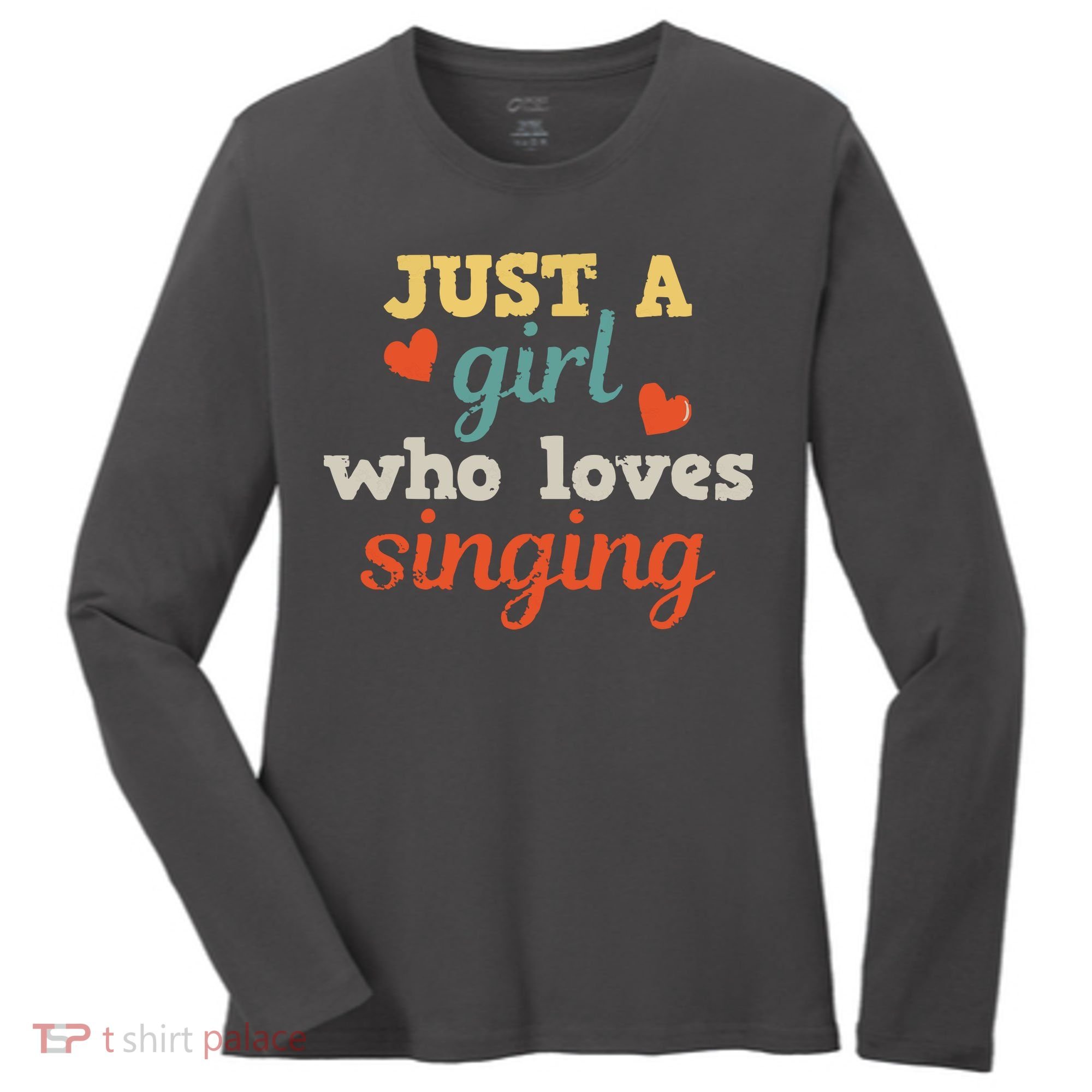Singing Singer Music Musical Girl Retro Gift Women's Long Sleeve Shirt