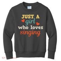 Singing Singer Music Musical Girl Retro Gift Kids Sweatshirt thumb 0