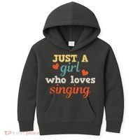 Singing Singer Music Musical Girl Retro Gift Kids Hoodie thumb 0