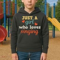 Singing Singer Music Musical Girl Retro Gift Kids Hoodie thumb 2