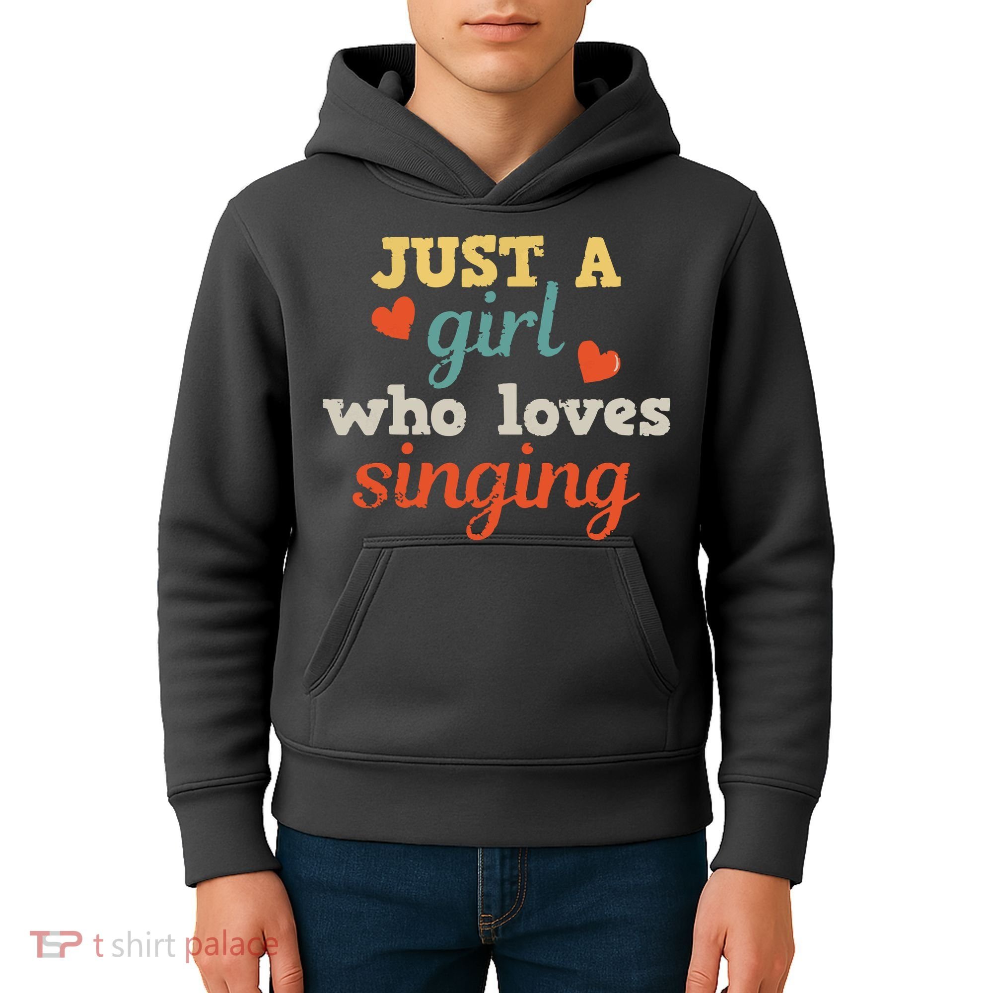 Singing Singer Music Musical Girl Retro Gift Kids Hoodie