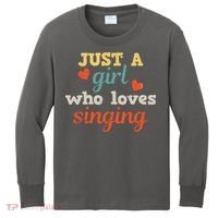 Singing Singer Music Musical Girl Retro Gift Kids Long Sleeve Shirt thumb 0