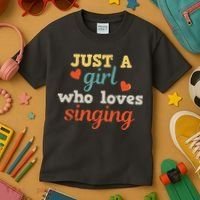Singing Singer Music Musical Girl Retro Gift Kids T-Shirt thumb 3