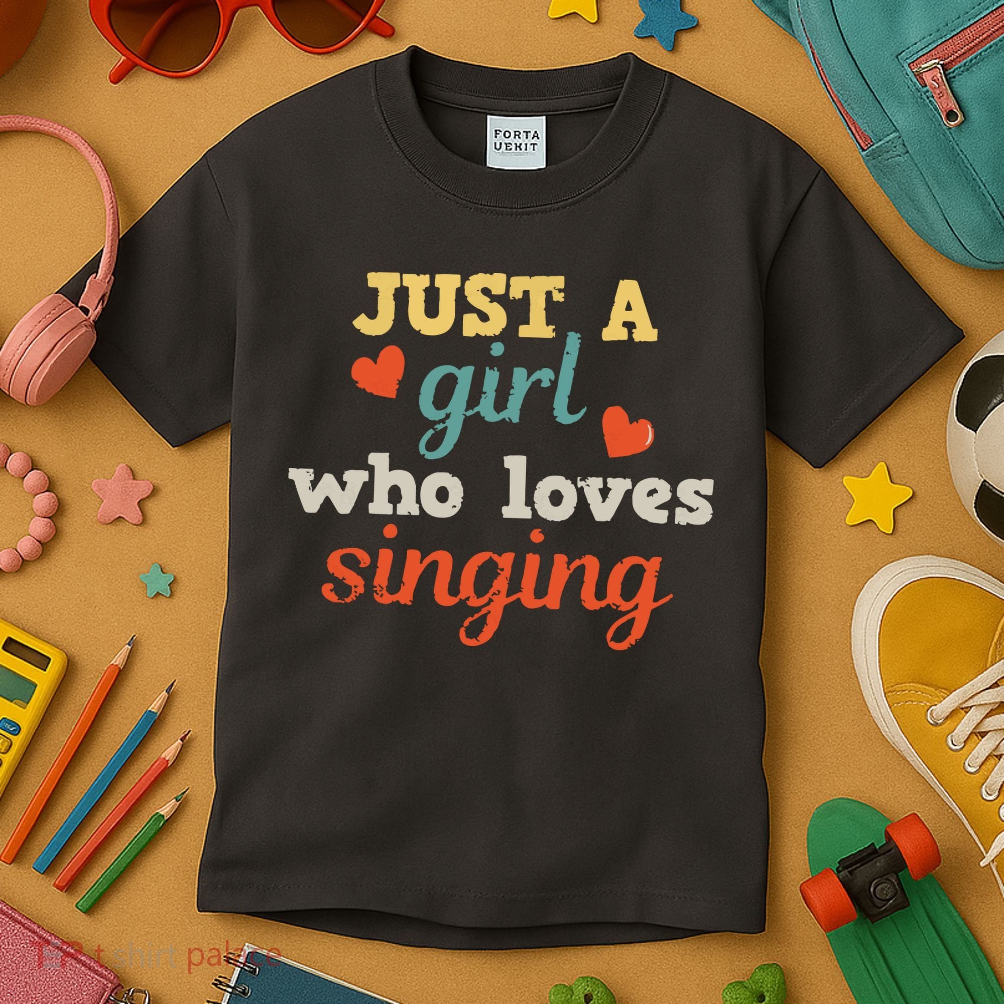 Singing Singer Music Musical Girl Retro Gift Kids T-Shirt