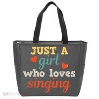 Singing Singer Music Musical Girl Retro Gift Tote Bag thumb 0