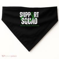 Support Squad Mental Health Awareness Green Ribbon USA-Made Doggie Bandana thumb 0